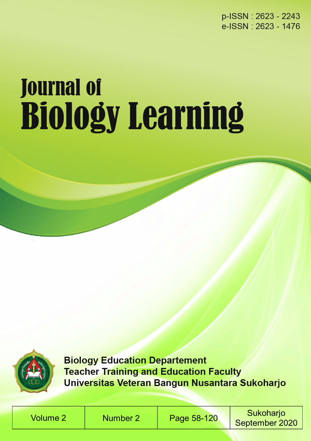 JOURNAL OF BIOLOGY LEARNING